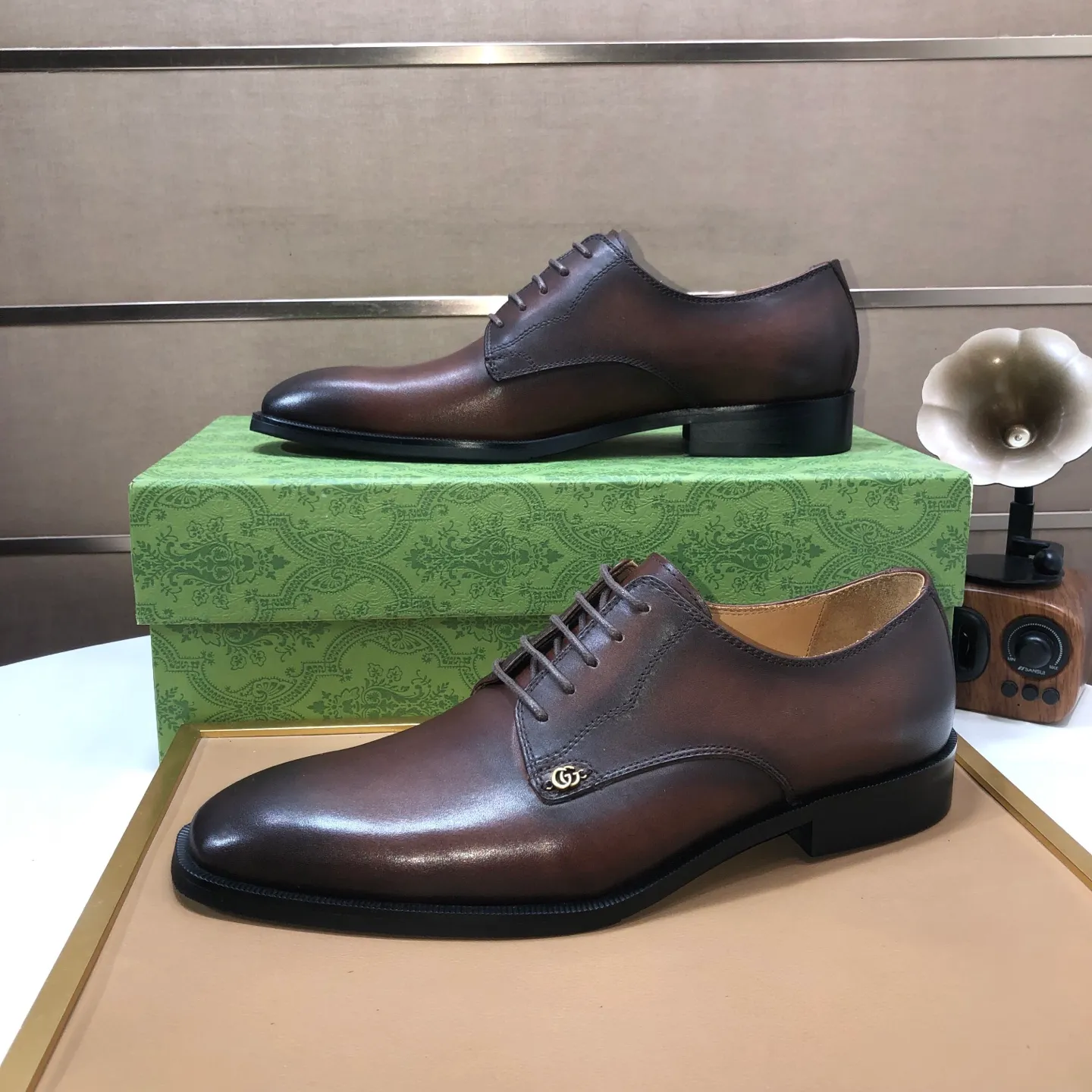 Men's shoes 💰580💰[GUCCI—Gucci] The latest high-end version of Gucci. Official website new model. Available at the same time at counters, the uppers are made of original cowhide imported from Italy/matched with the original special material splicing design concept; "highlight, high-end, grade, extravagance" and exquisite workmanship (original mesh fabric) sole: original factory special outsole size (38-45) (custom-made 45 non-returnable)